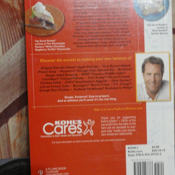 Top secrets restaurant recipes 2 tod wilbur~Kholes cares book club - Picture 5 of 5